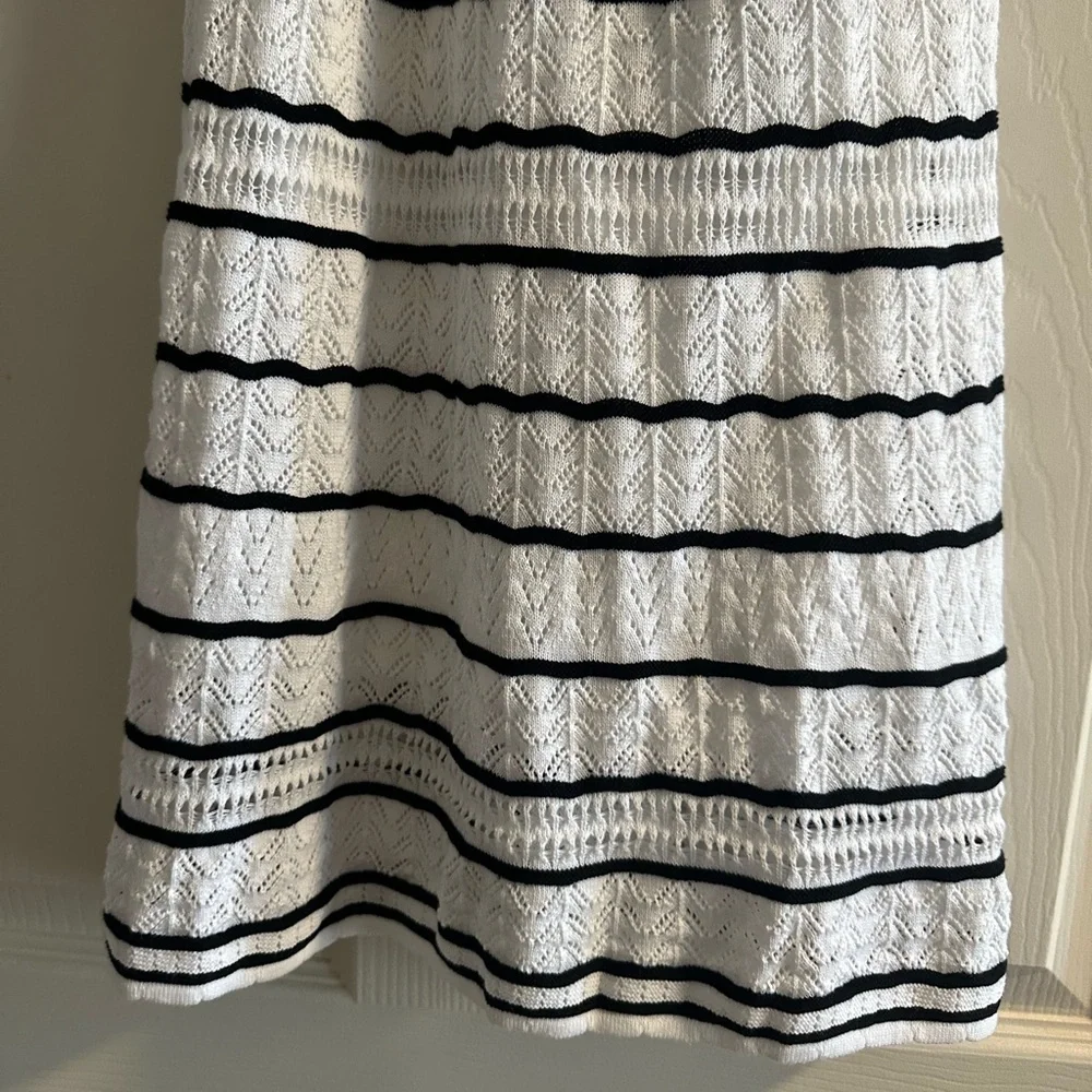 Rare Editions Girls Black and White Crochet Style adress